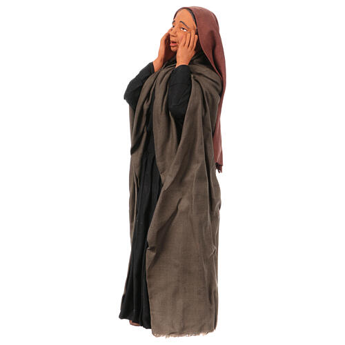 Sad woman for 30 cm terracotta Neapolitan Easter Creche 3