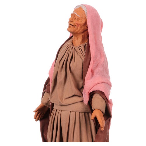 Trauernde Frau, Krippenfigur, neapolitanischer Stil, Terrakotta, für 30 cm Krippe 2