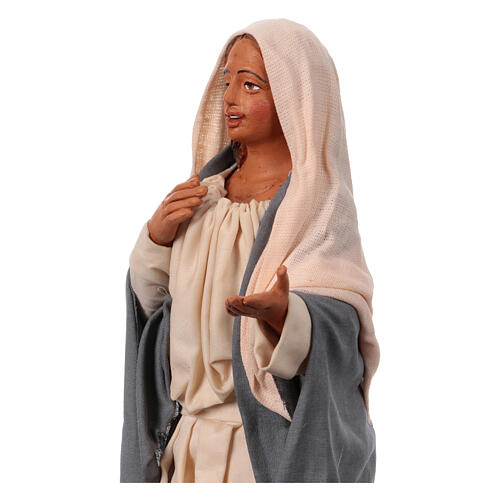 Statue of happy woman for 30 cm terracotta Neapolitan Easter Creche 4