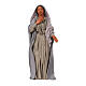 Terracotta statue of smiling woman for 30 cm Neapolitan Easter Creche s1