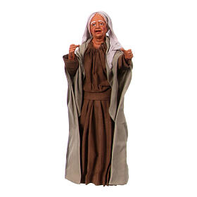 Statue femme joyeuse terre cuite crèche de Pâques napolitaine 30 cm