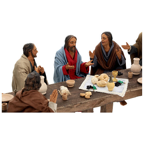 Last Supper, table and figurines for 30 cm Neapolian Easter Creche 2