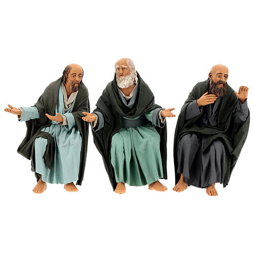 Last Supper, table and figurines for 30 cm Neapolian Easter Creche 13
