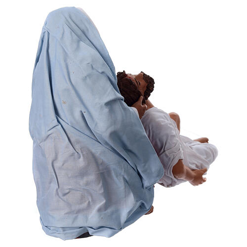 Pietà Maria und Jesus österliche Krippenfigur aus Neapel 2 Stück Terrakotta 24 cm 9