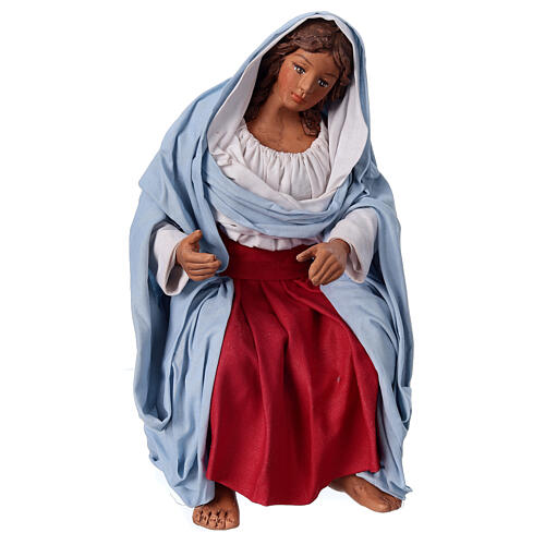 Pietà for 24 cm Neapolitan Easter Creche, set of 2, terracotta 5