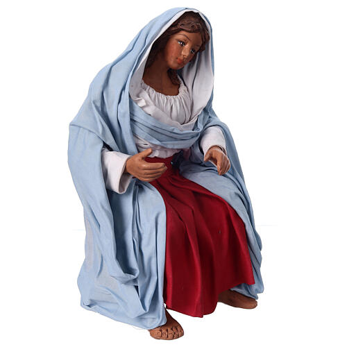 Pietà Maria Gesù presepe pasquale Napoli 2 pz terracotta 24 cm 7