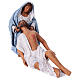 Pietà Maria e Jesus presépio de Páscoa napolitano 2 peças terracota 24 cm s1