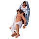 Pietà Maria e Jesus presépio de Páscoa napolitano 2 peças terracota 24 cm s3