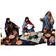 Last Supper scenefor 24 cm Neapolitan Easter Creche, set of 14, terracotta s2