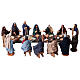 Last Supper scenefor 24 cm Neapolitan Easter Creche, set of 14, terracotta s23