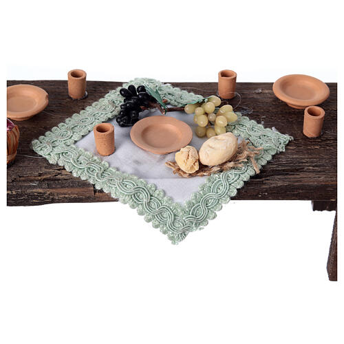 Escena Última Cena terracota belén pascual napolitano 13 cm 13