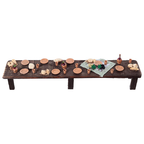 Cena da Última Ceia em terracota para presépio de Páscoa napolitano 13 cm 9