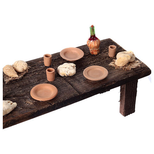 Cena da Última Ceia em terracota para presépio de Páscoa napolitano 13 cm 17