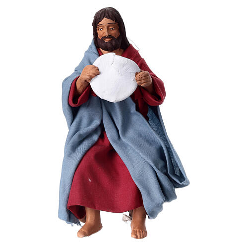 Cena da Última Ceia em terracota para presépio de Páscoa napolitano 13 cm 18