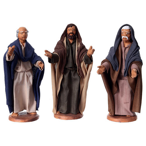 Cena da Última Ceia em terracota para presépio de Páscoa napolitano 13 cm 19