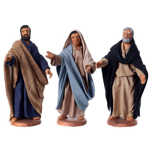 Cena da Última Ceia em terracota para presépio de Páscoa napolitano 13 cm 20