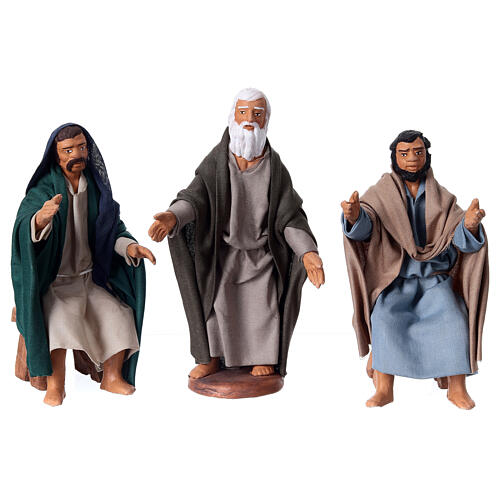 Cena da Última Ceia em terracota para presépio de Páscoa napolitano 13 cm 21