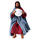 Cena da Última Ceia em terracota para presépio de Páscoa napolitano 13 cm s18
