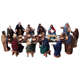Last Supper scene terracotta Neapolitan Easter nativity scene 13 cm