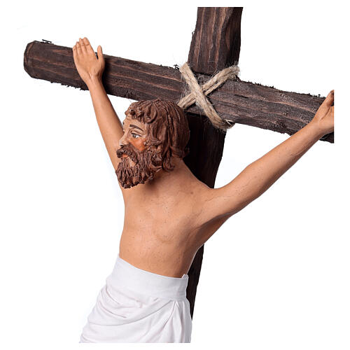 Ladrões crucificados presépio Páscoa napolitano 24 cm 5