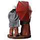 Couple personnes âgées avec parapluie 10 cm crèche napolitaine s4