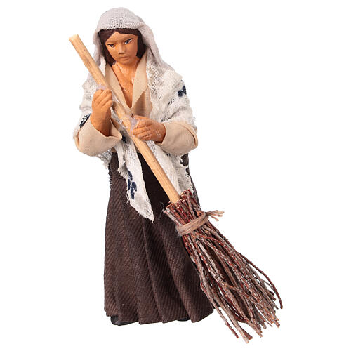 Donna che spazza 10cm Presepe Napoletano 1