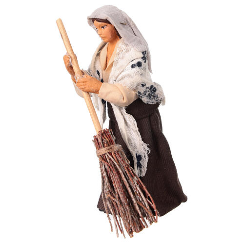 Kobieta z miotłą - figurka do szopki neapolitańskiej 10 cm 2