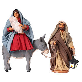 Ucieczka do Egiptu - figurka do szopki neapolitańskiej 10 cm