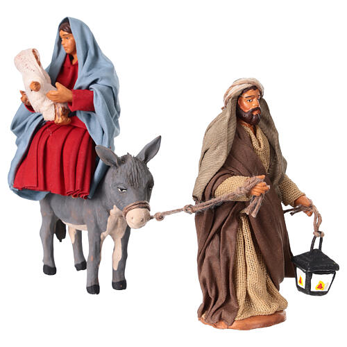 Ucieczka do Egiptu - figurka do szopki neapolitańskiej 10 cm 2