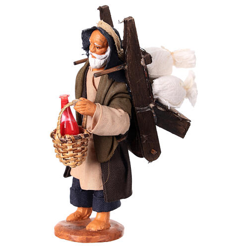 Man carrying a wheelbarrow for 10 cm Neapolitan Nativity Scene 2