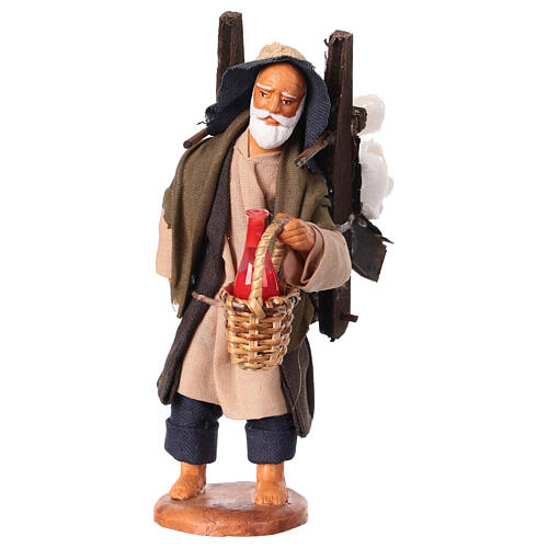 Man carrying wheelbarrow 10 cm Neapolitan Nativity Scene 1