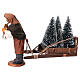 Vendeur de sapins de Noël charrette terre cuite 10 cm crèche napolitaine s3