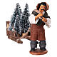 Venditore di alberi di natale carretto terracotta 10 cm Presepe Napoletano s2