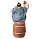 Trinker, sitzend auf Fass mit zwei Weinflaschen, neapolitanischer Stil – für 13 cm Krippe s4