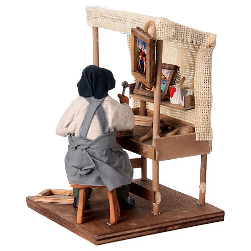 Encadreur avec établi 13 cm crèche napolitaine 3