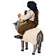 Vater und Sohn auf Esel, Szene im neapolitanischen Stil, für 13 cm Krippe s6