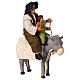 Padre e hijo en burro Belén Napolitano 13 cm s4