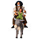 Father and son on donkey Neapolitan Nativity Scene 13 cm s1