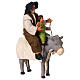 Father and son on donkey Neapolitan Nativity Scene 13 cm s4