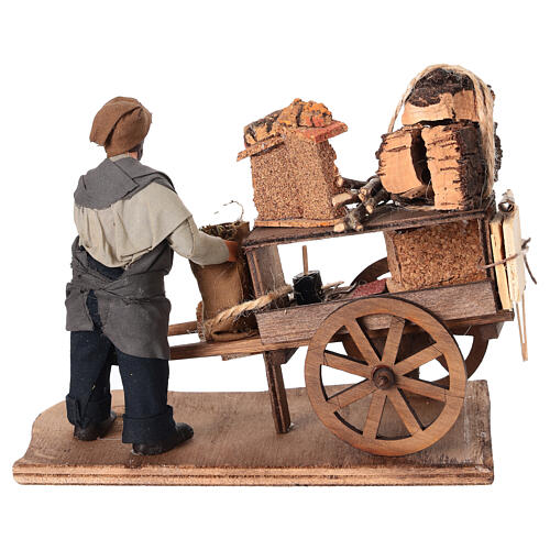 Sprzedawca szopek z wózkiem - szopka neapolitańska 13 cm 5