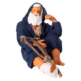 Mendicante per terra 13cm Presepe Napoletano
