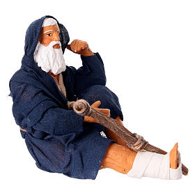 Mendicante per terra 13cm Presepe Napoletano