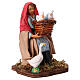 Mujer sentada con cesta gansos Belén Napolitano 14 cm s3