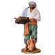 Pescatore in piedi con cesto pesce e pipa 14 cm Presepe Napoletano s1