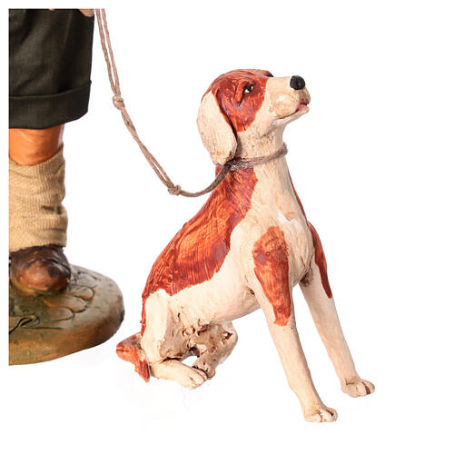 Cazador con perro 30 cm Belén Napolitano 4
