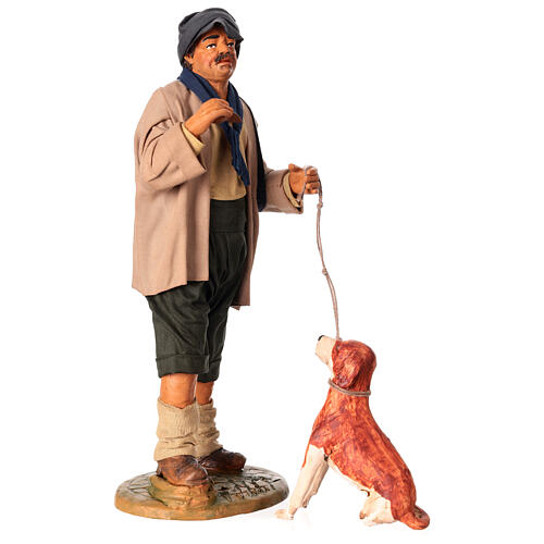 Chasseur avec chien 30 cm crèche napolitaine 5