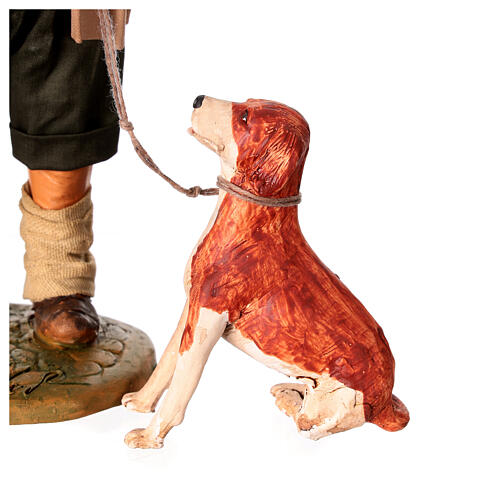 Chasseur avec chien 30 cm crèche napolitaine 6