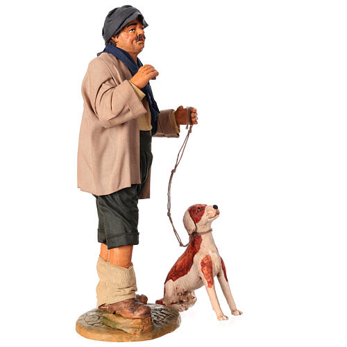 Chasseur avec chien 30 cm crèche napolitaine 7