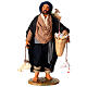 Hombre con Gallinas y corderos colgados 30cm Belén Napolitano s1