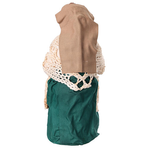 Vendedora de alcachofas anciana sentada 30 cm Belén Napolitano 5